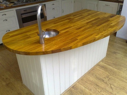 Solid iroko wood worktop - worktop,, 40mm