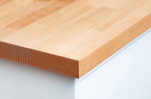 Solid beech wood worktop 3m - beech,