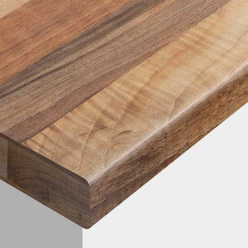 Walnut block laminate kitchen - walnut,